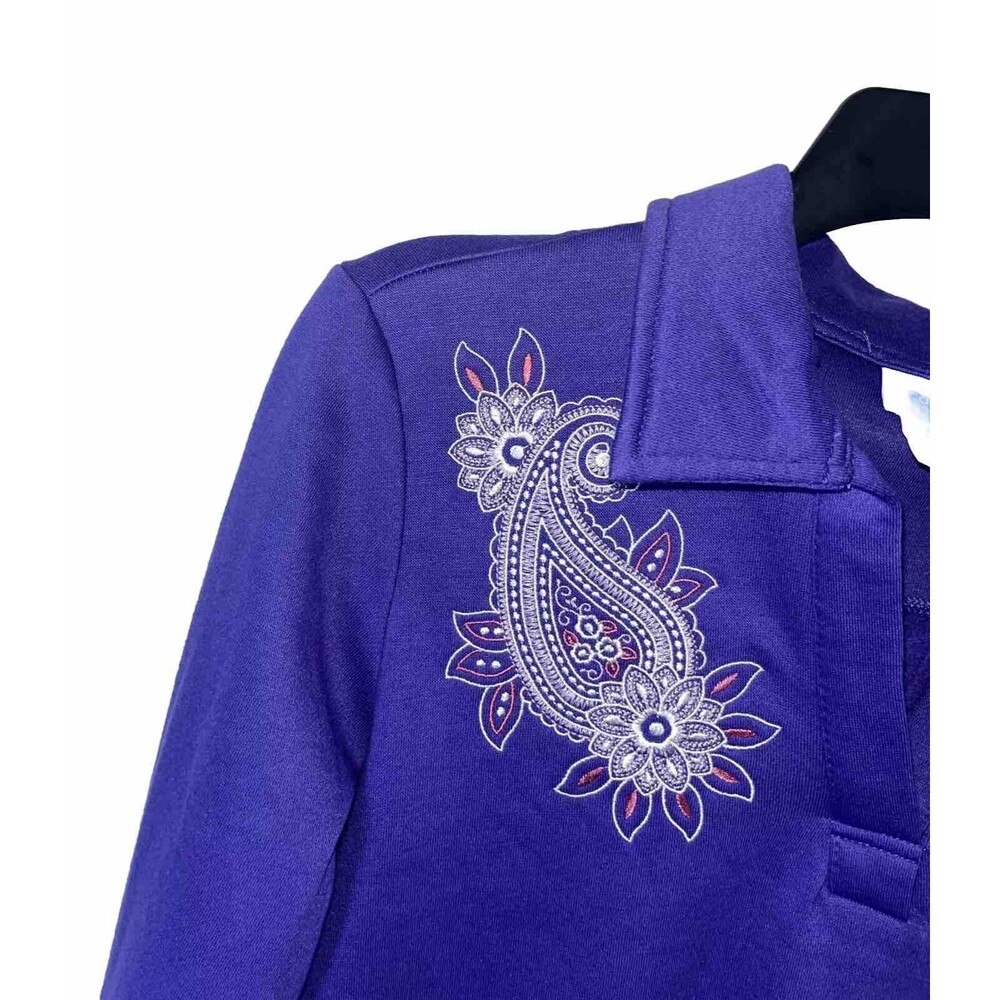 Comfort Corner Purple Paisley Women’s Pullovers Sweatshirt Size SA Retro Y2K - Picture 4 of 7